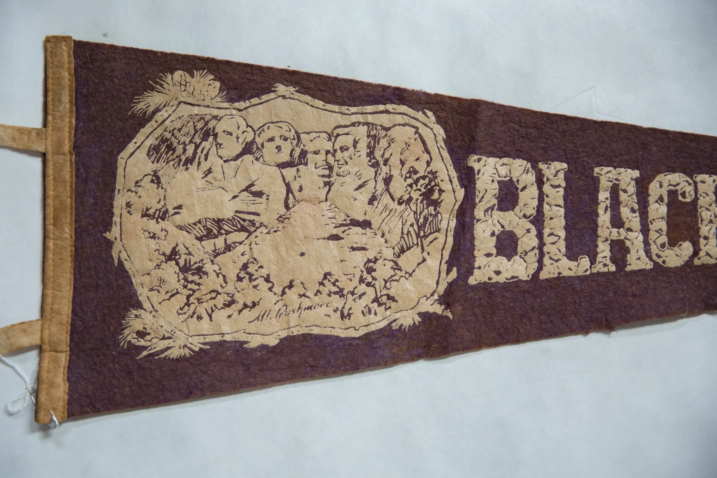 Vintage Black Hills SD Felt Flag