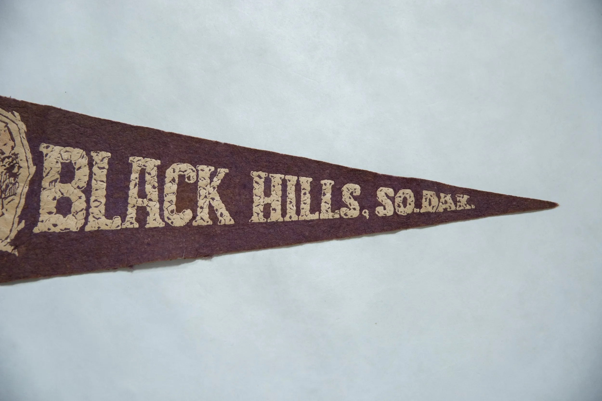 Vintage Black Hills SD Felt Flag