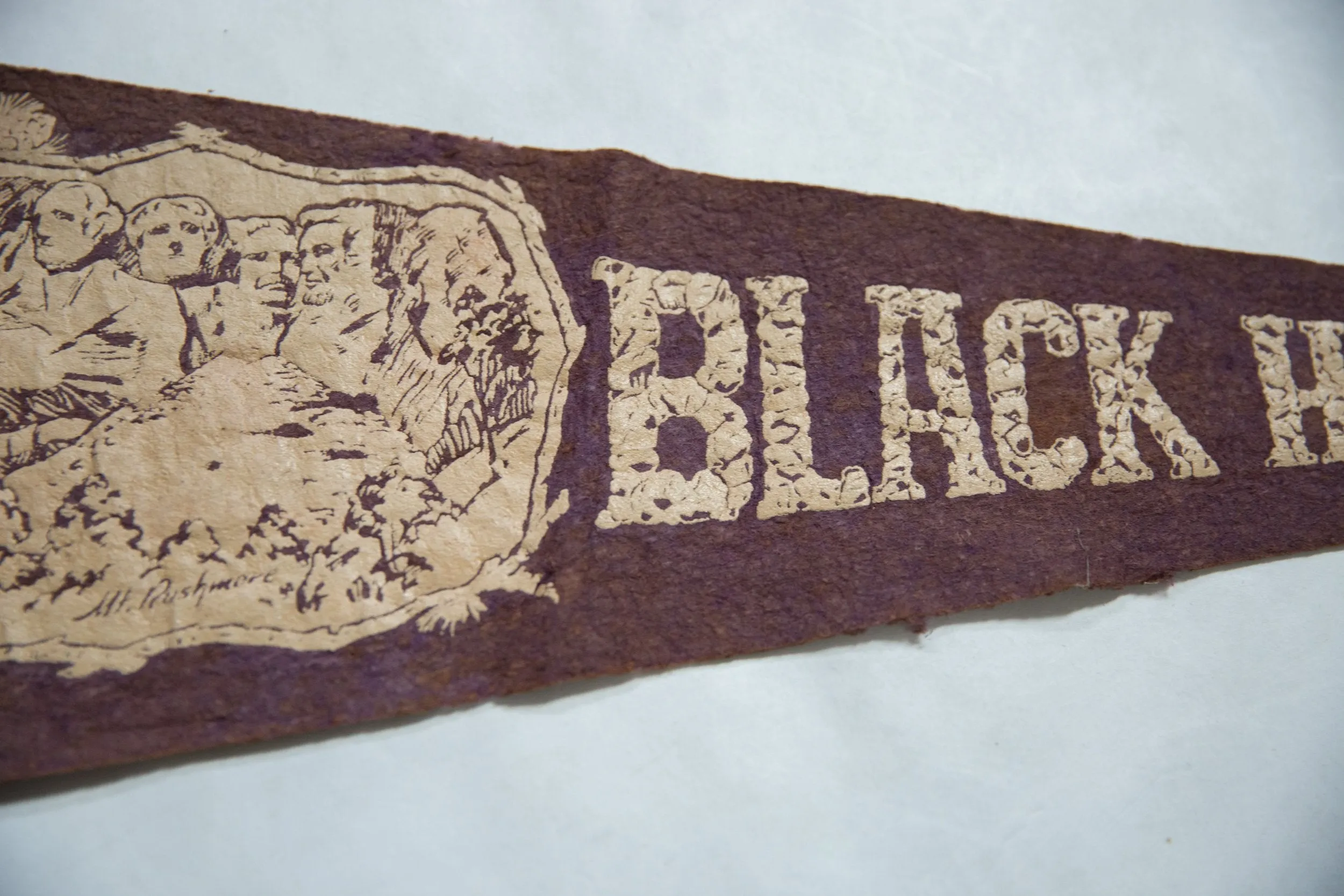 Vintage Black Hills SD Felt Flag