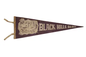 Vintage Black Hills SD Felt Flag