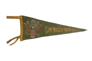 Vintage Camp Wheeler Macon GA. Felt Flag Pennant