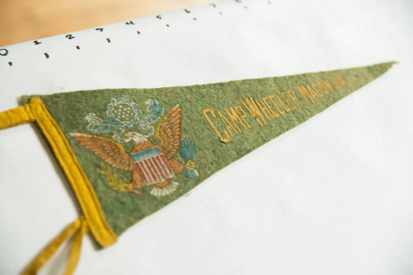 Vintage Camp Wheeler Macon GA. Felt Flag Pennant