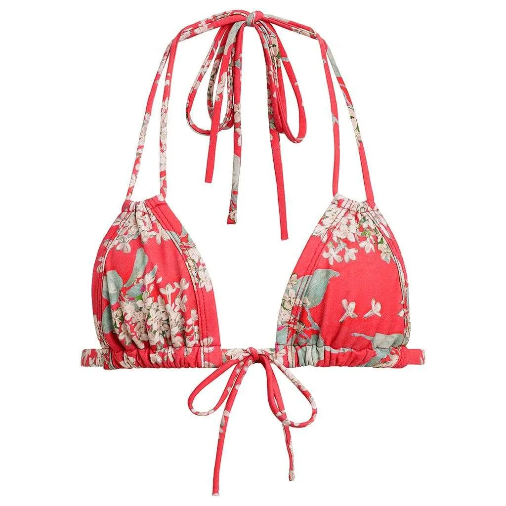 Vintage Floral Euro Bow Bikini Top