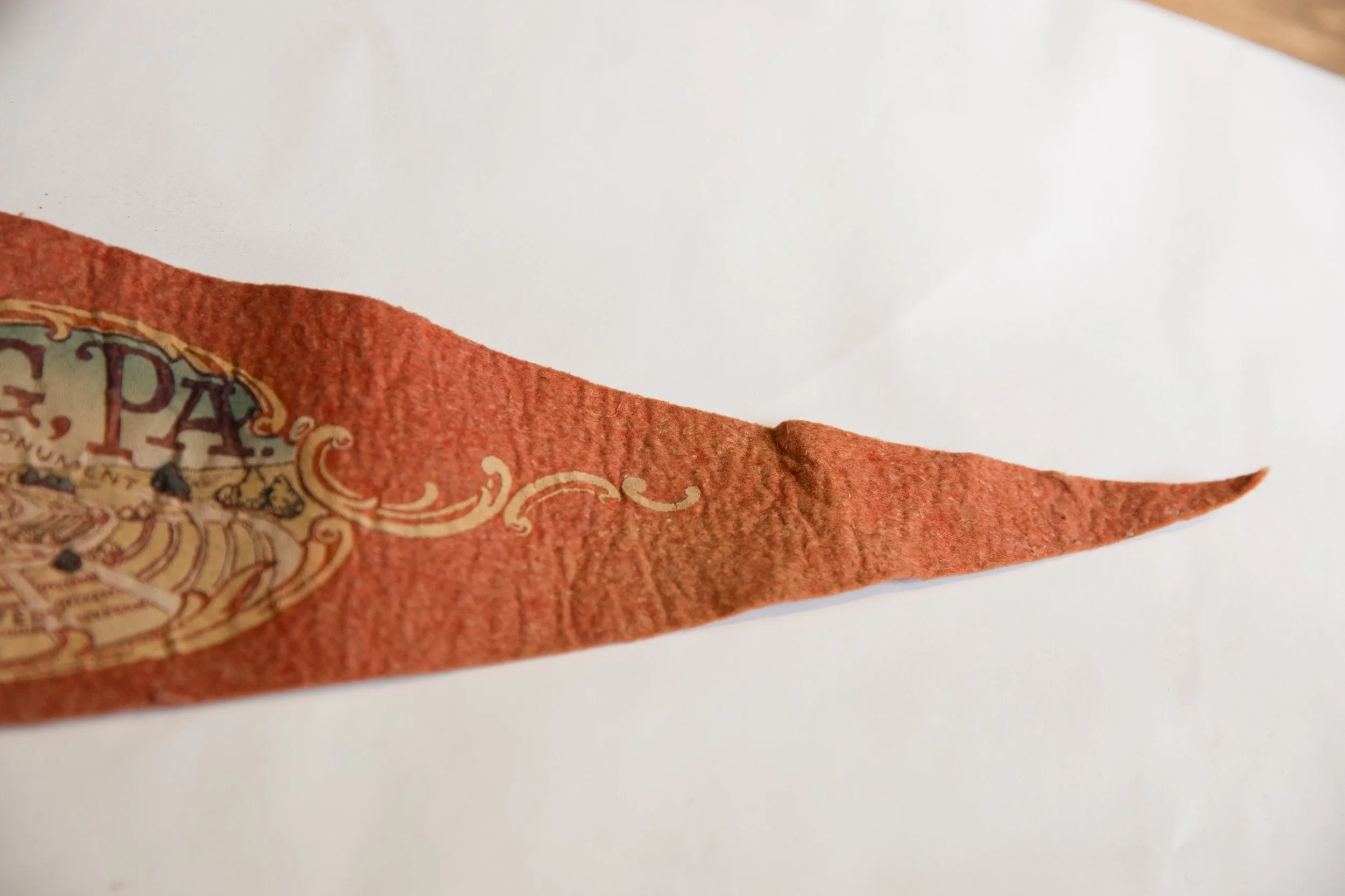 Vintage Gettysburg PA Felt Flag