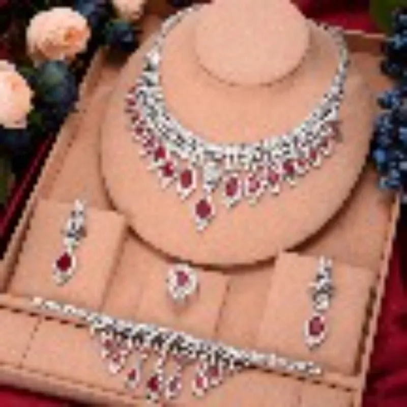 Vintage Green Emerald Jewelry Set For Women Wedding Jewelry Party Gift