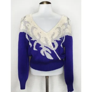 Vintage - Jaclyn Smith | Beaded V- Neck Pullover