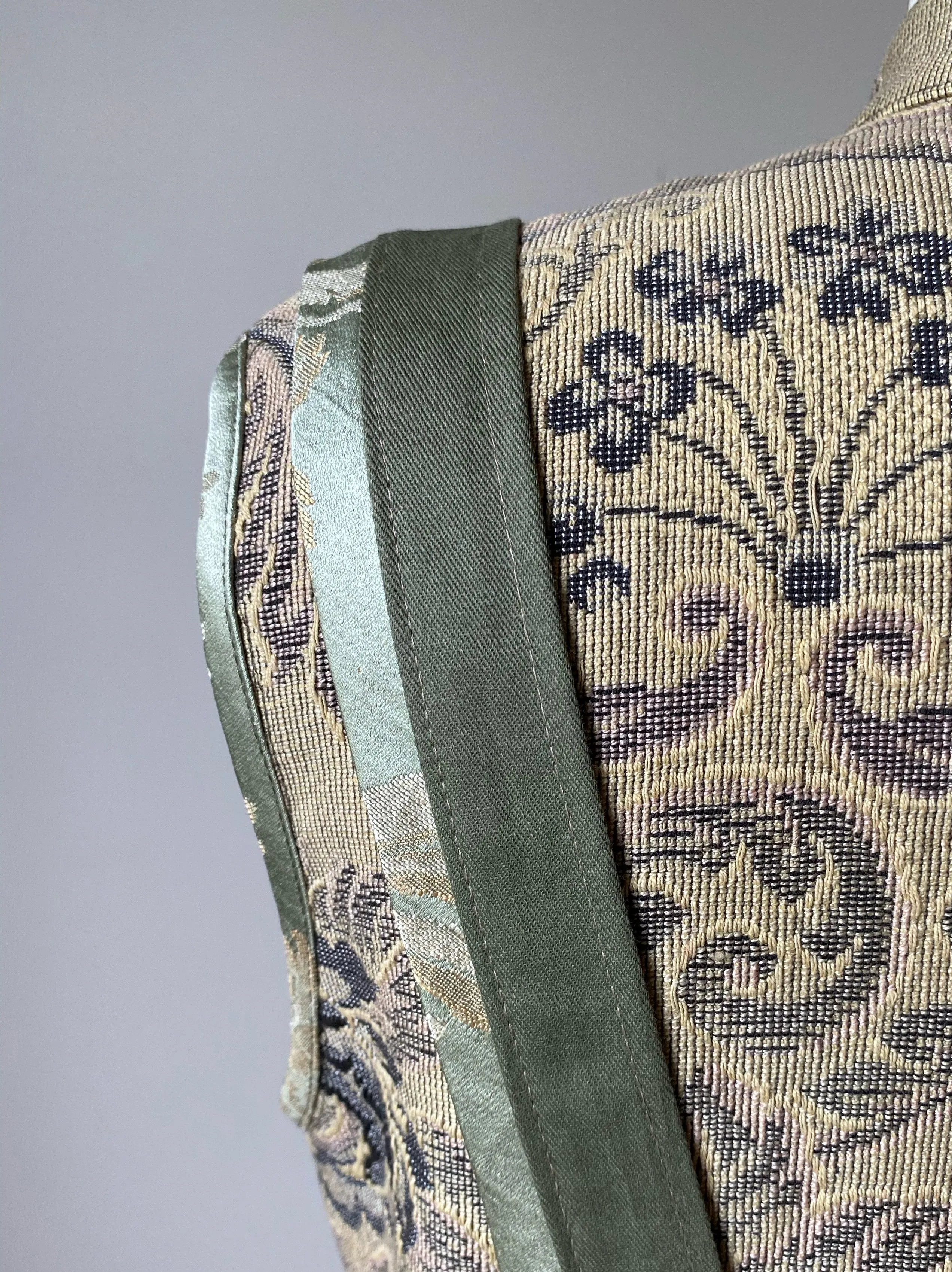 vintage jacquard waistcoat dress