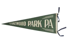 Vintage Lakewood Park, PA. Felt Flag Pennant