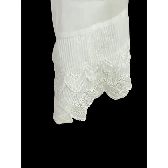 Vintage Miss Elaine Nightgown Peignoir Set •L• Sheer Long Flowy Bridal Robe USA
