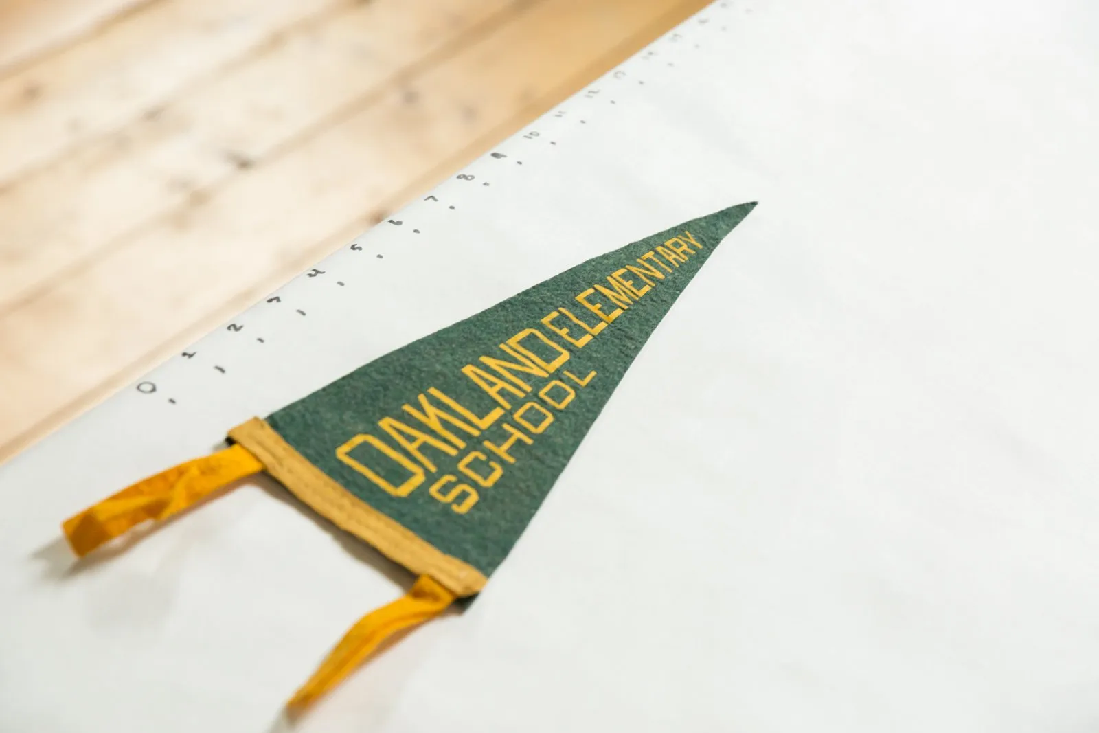 Vintage Oakland Elementary School Felt Flag Pennant