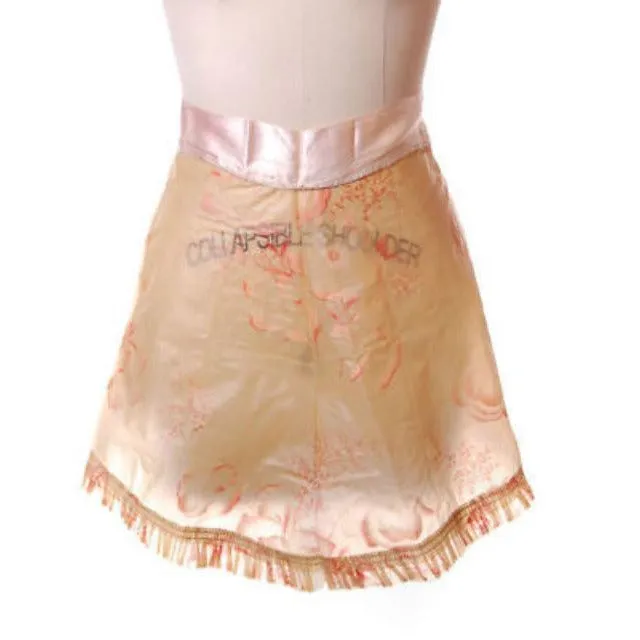 Vintage Plastic Apron Peachy Motif 1940S