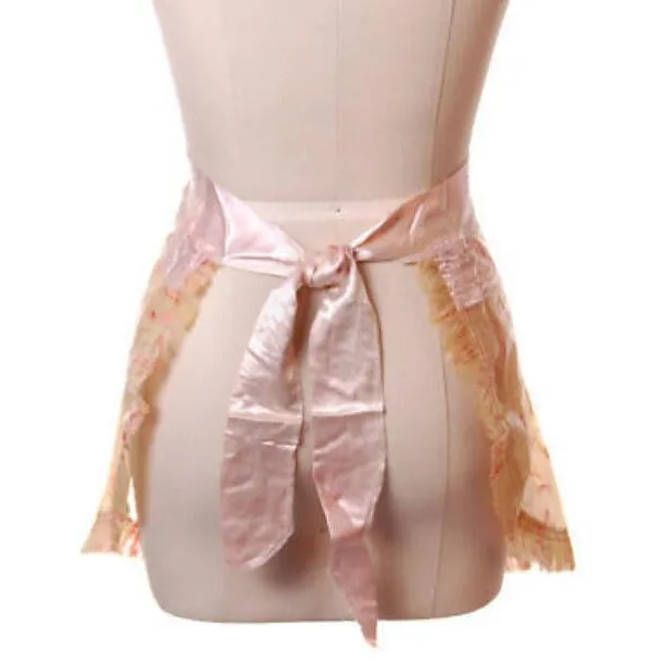 Vintage Plastic Apron Peachy Motif 1940S