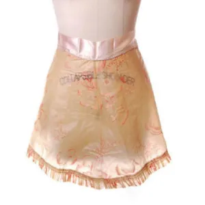 Vintage Plastic Apron Peachy Motif 1940S