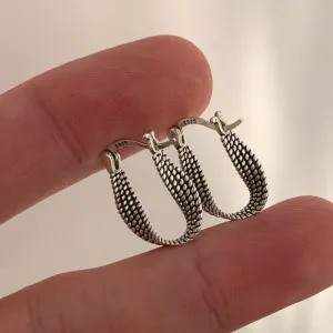 Vintage Punk Silver Earrings for Women Party Jewelry