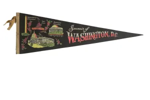 Vintage Souvenir of Washington, D.C. Felt Flag Pennant