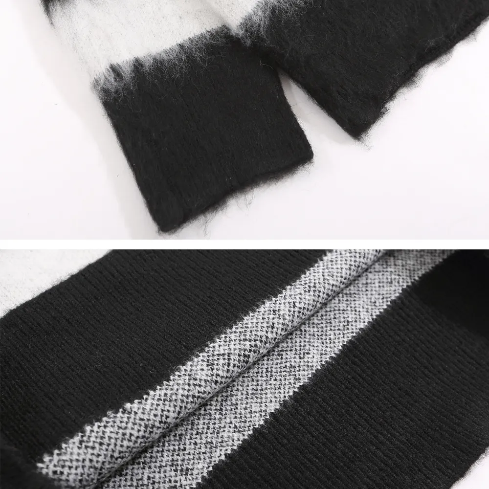 Vintage Striped Mink Sweater