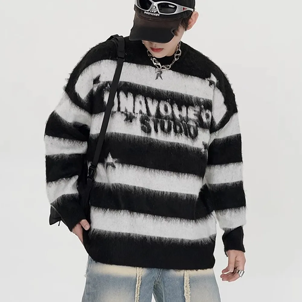 Vintage Striped Mink Sweater