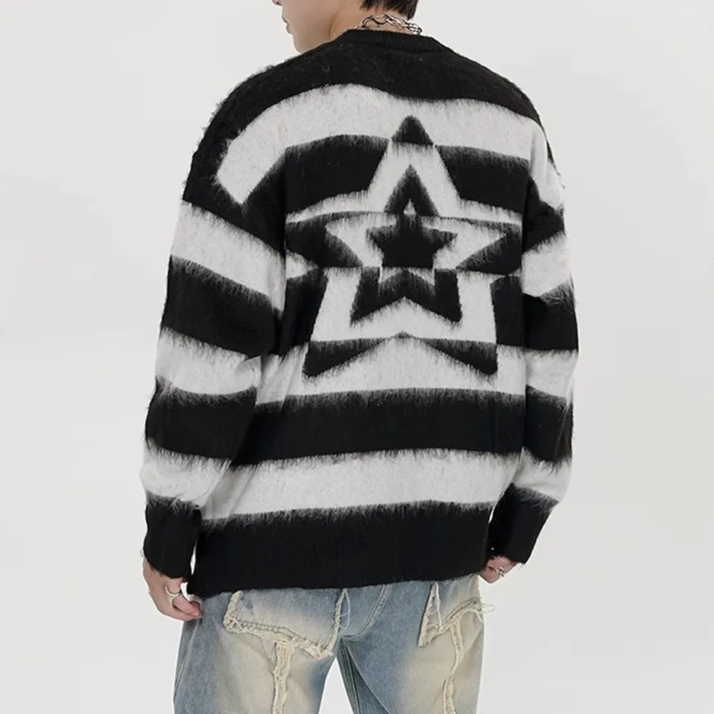 Vintage Striped Mink Sweater