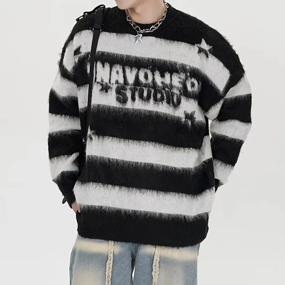 Vintage Striped Mink Sweater