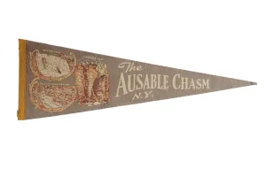 Vintage The Ausable Chasm N.Y. Felt Flag Pennant