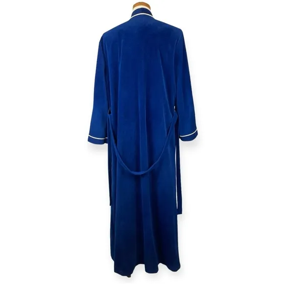 Vintage Vanity Fair Blue Long Robe Sz L