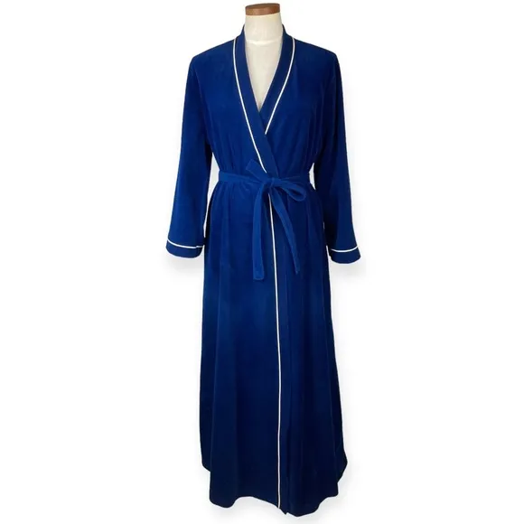 Vintage Vanity Fair Blue Long Robe Sz L
