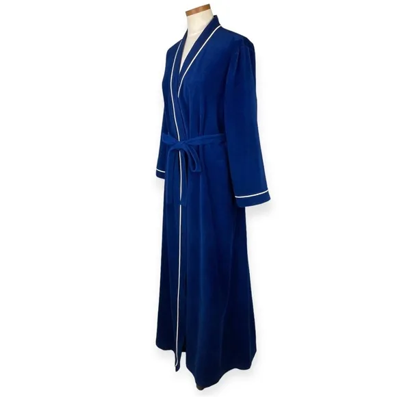 Vintage Vanity Fair Blue Long Robe Sz L