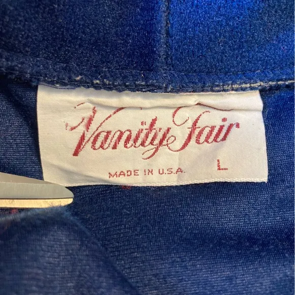 Vintage Vanity Fair Blue Long Robe Sz L
