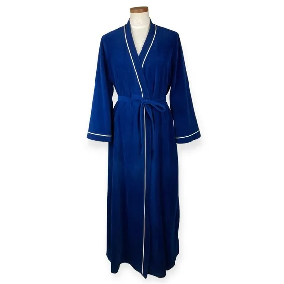 Vintage Vanity Fair Blue Long Robe Sz L