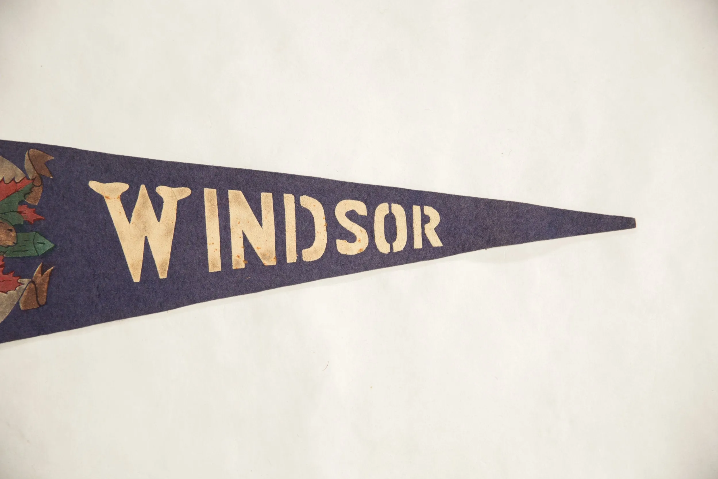 Vintage Windsor Canada Felt Flag