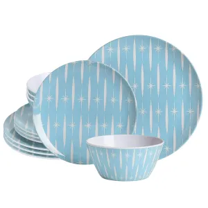 Wanda June Home By Miranda Lambert 12 Piece Melamine Geometric Dinnerware Set in