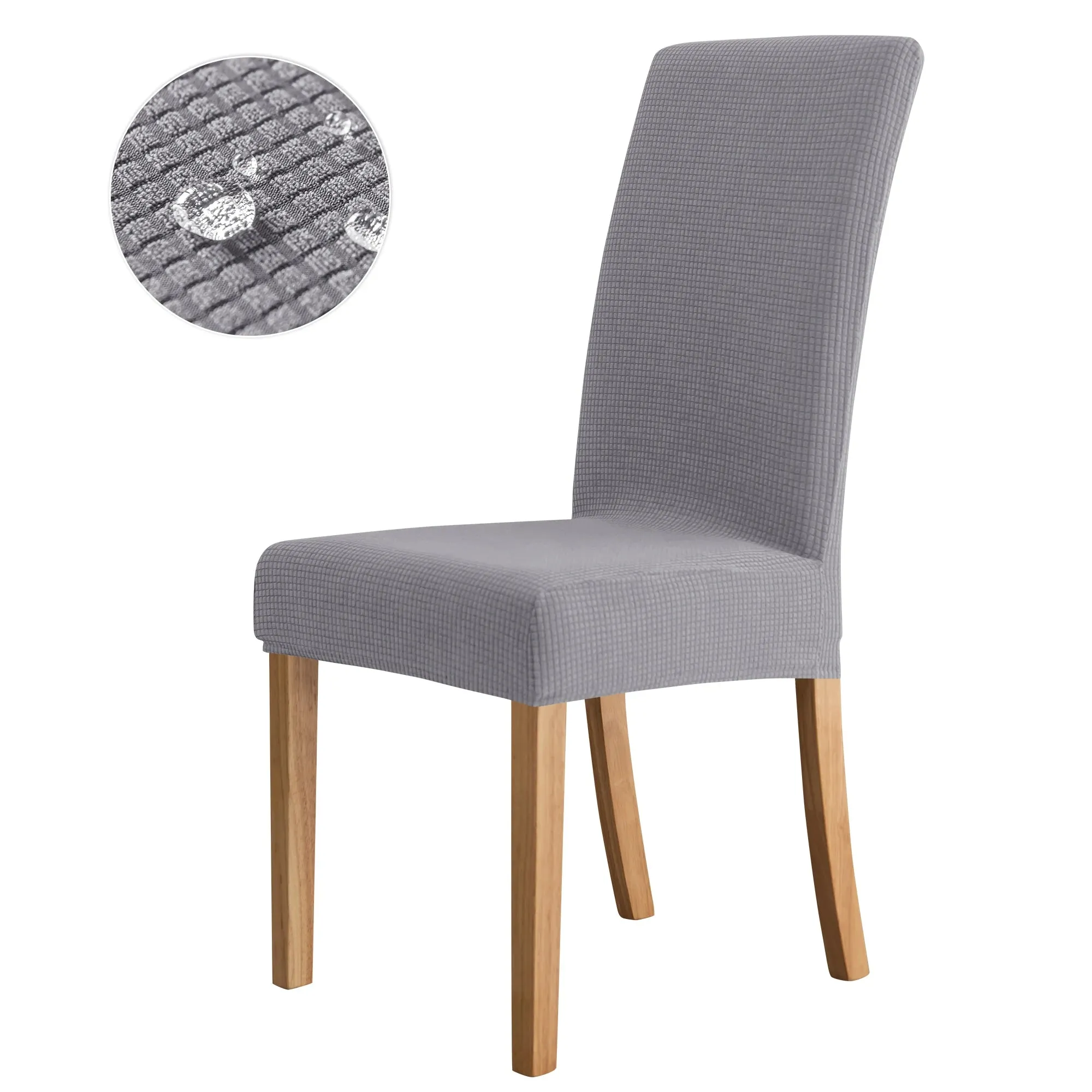 Waterproof Stretchy Elastic Jacquard Chair Cover for Dining Room Chair Covers for Chairs Kitchen Wedding Hotel Banquet Seat Protector Cover