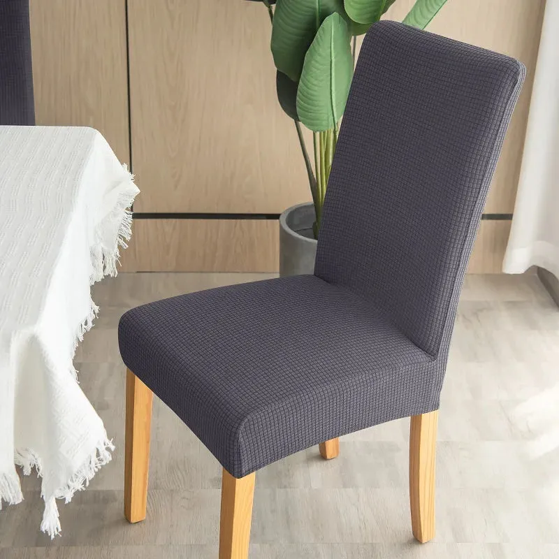 Waterproof Stretchy Elastic Jacquard Chair Cover for Dining Room Chair Covers for Chairs Kitchen Wedding Hotel Banquet Seat Protector Cover