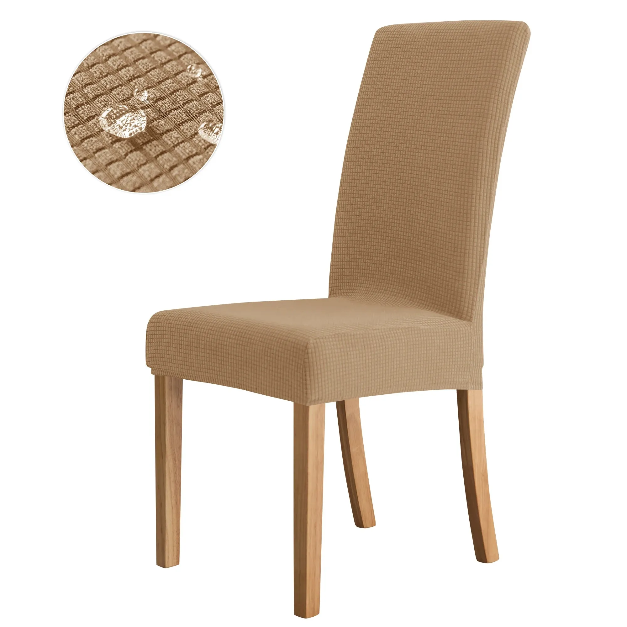 Waterproof Stretchy Elastic Jacquard Chair Cover for Dining Room Chair Covers for Chairs Kitchen Wedding Hotel Banquet Seat Protector Cover