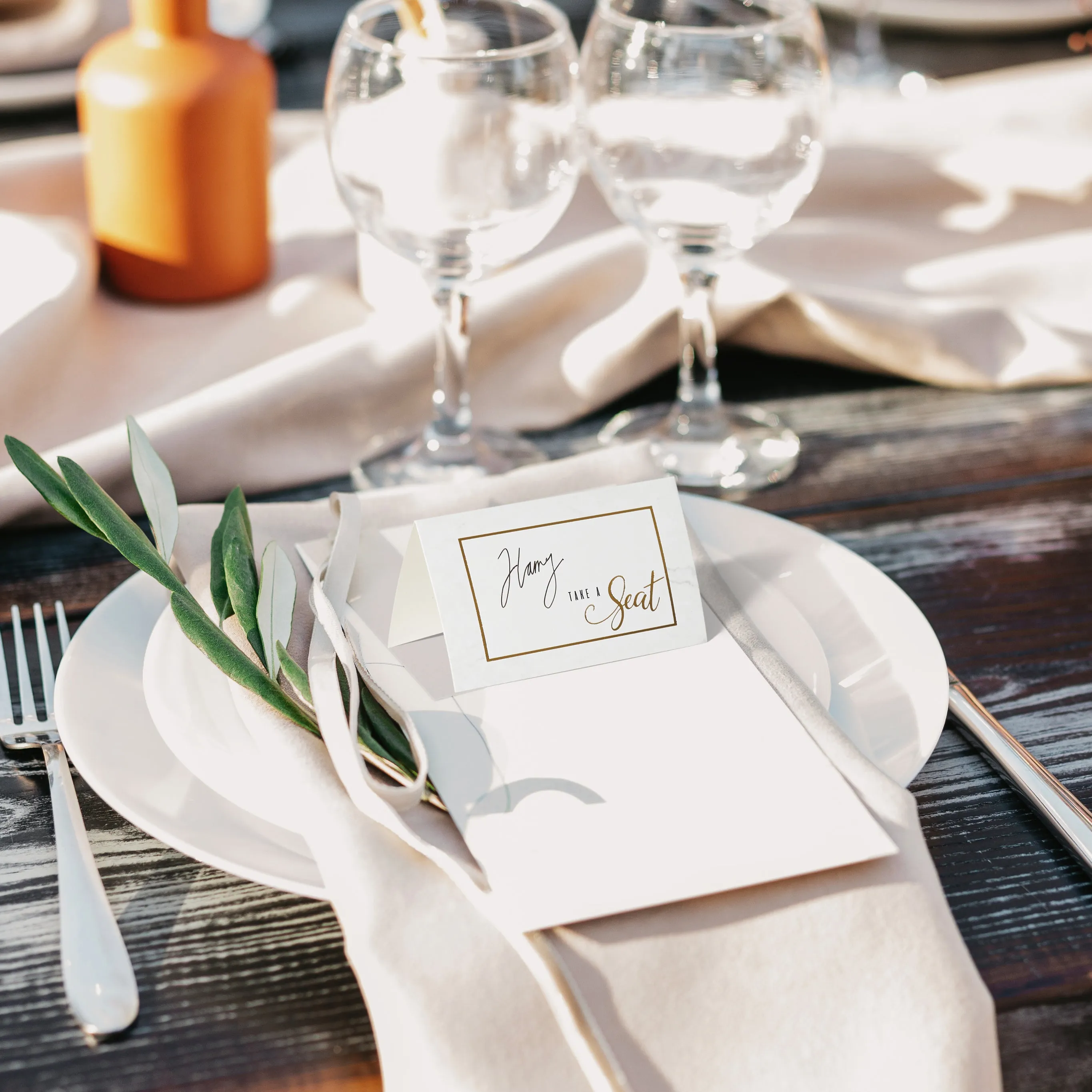 Wedding Place Name Cards