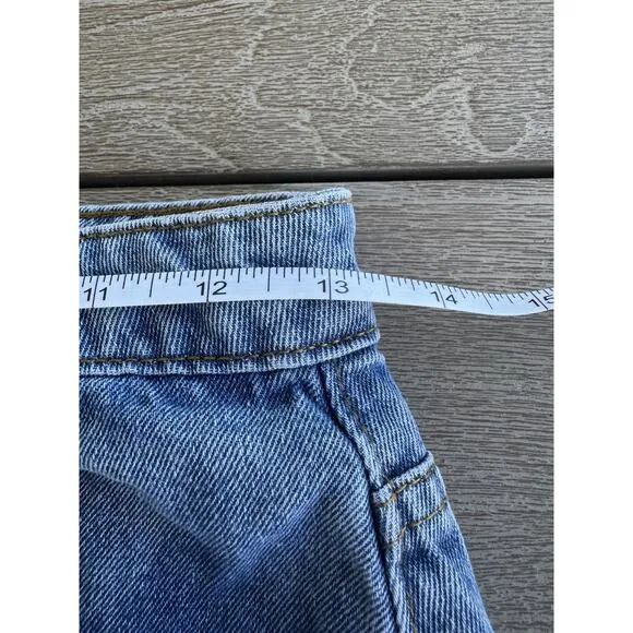 White Fox Denim Skirt Maxi Modest Small Blue Jean Western Vintage 90's Y2K