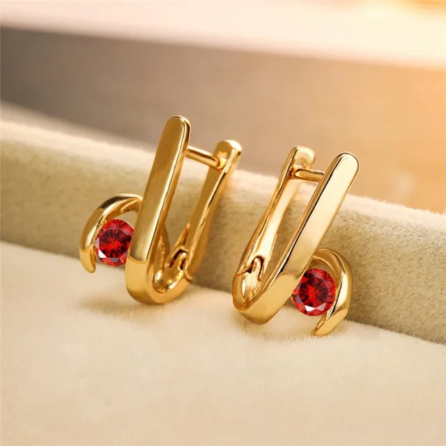 White Sapphire 925 Silver Earrings For Women Wedding Jewelry