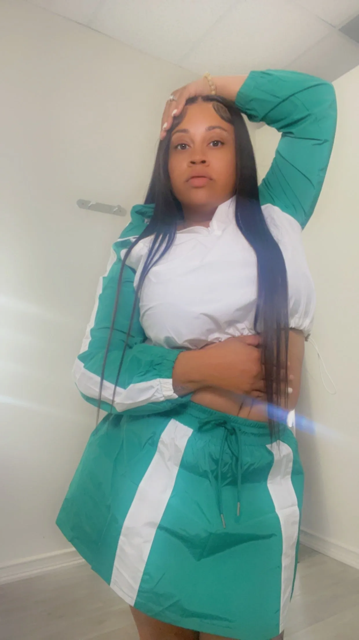 “Wimbledon” Windbreaker Skirt Set