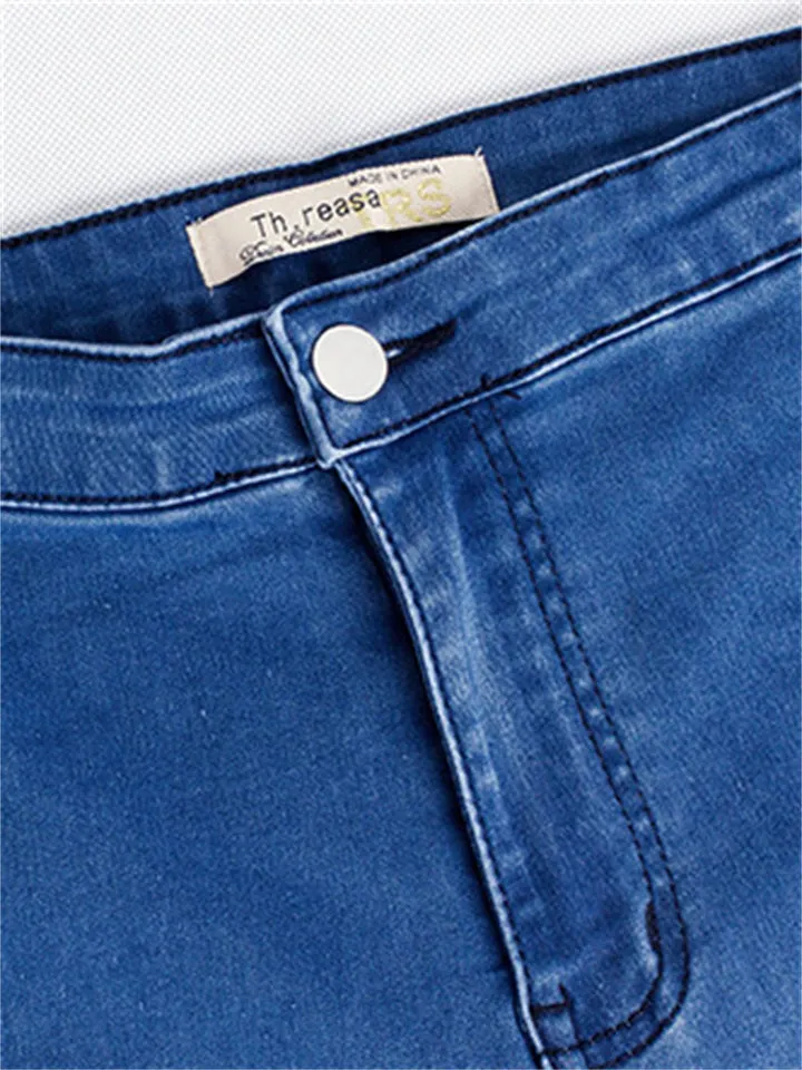 Women's Slim Fit Fashion Pencil Pants Denim Jeans for Autumn Winter
