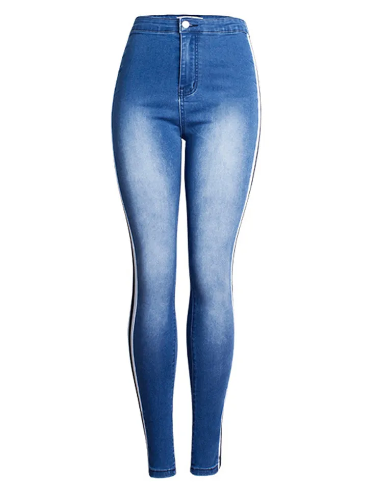Women's Slim Fit Fashion Pencil Pants Denim Jeans for Autumn Winter