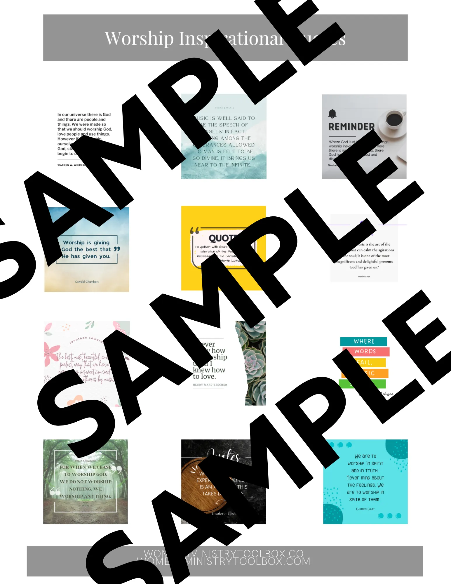 Worship Social Media Kit