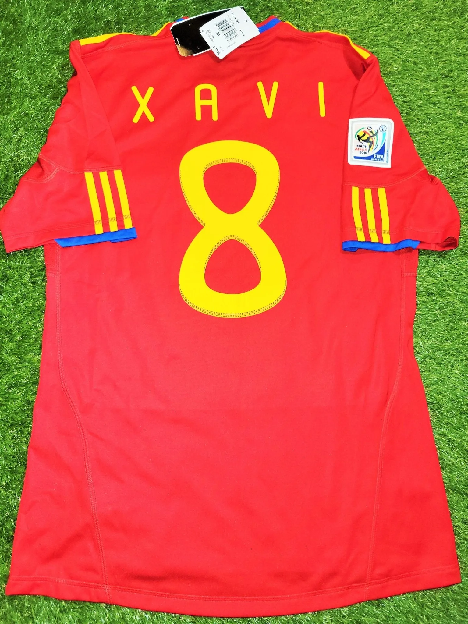 Xavi Spain 2010 WORLD CUP SEMI FINAL Jersey Espana Camiseta Shirt BNWT M SKU# P47902