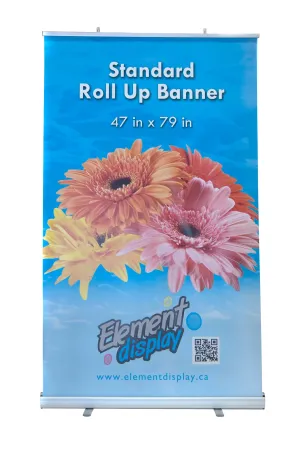 XL - Standard Roll Up Banner Stand With Graphic