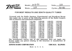 ZENITH-9S30