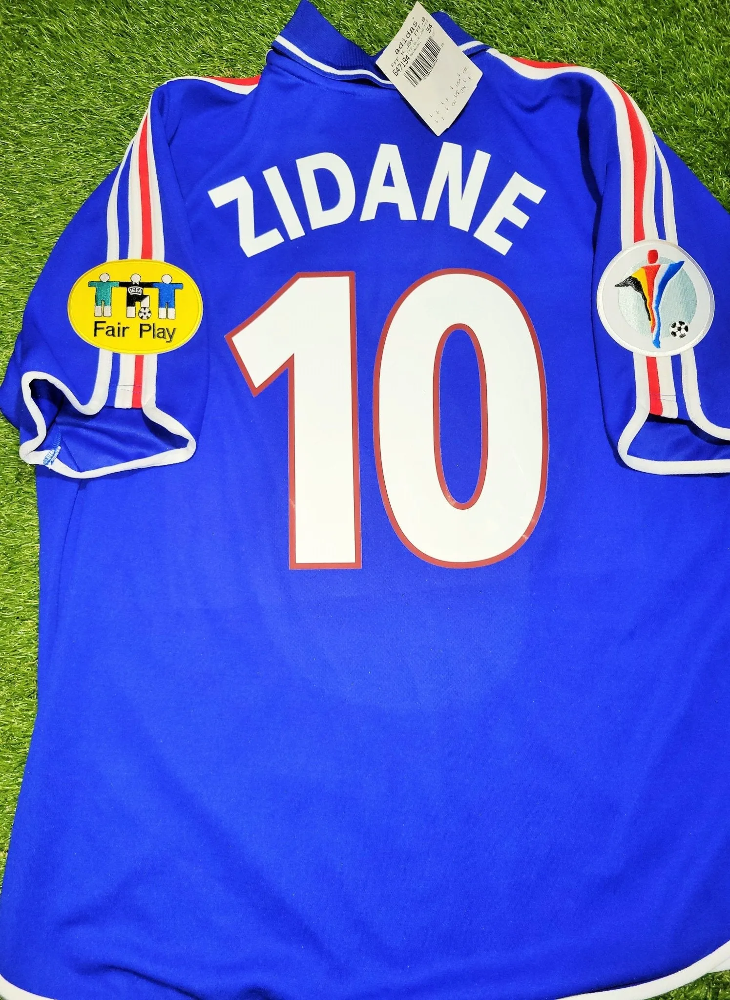 Zidane France 2000 EURO CUP Home Soccer Jersey Shirt BNWT L