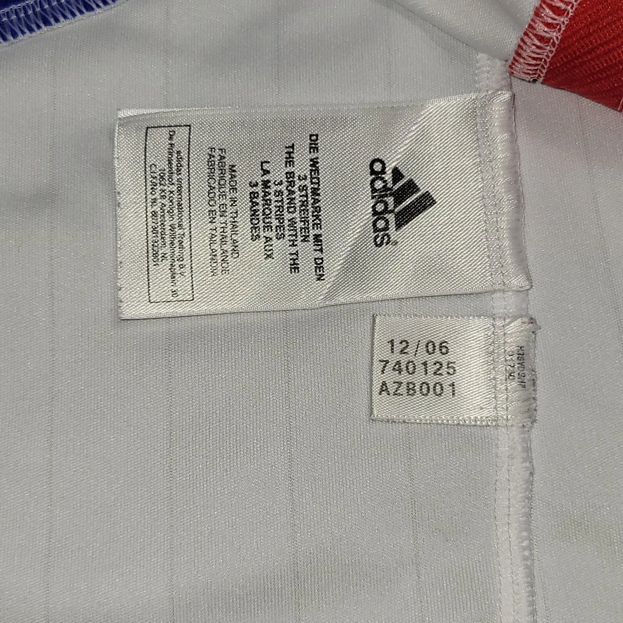Zidane France 2006 WORLD CUP FINAL Away Soccer Jersey Shirt L SKU# 740125 AZB001