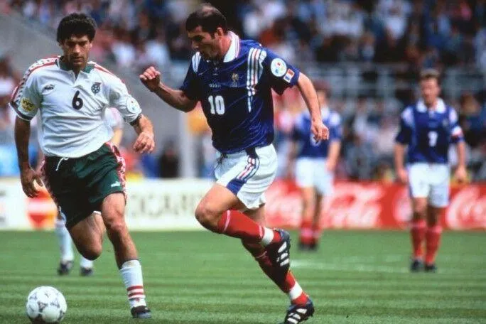 Zidane France Adidas 1996 EURO CUP Soccer Jersey Shirt XL