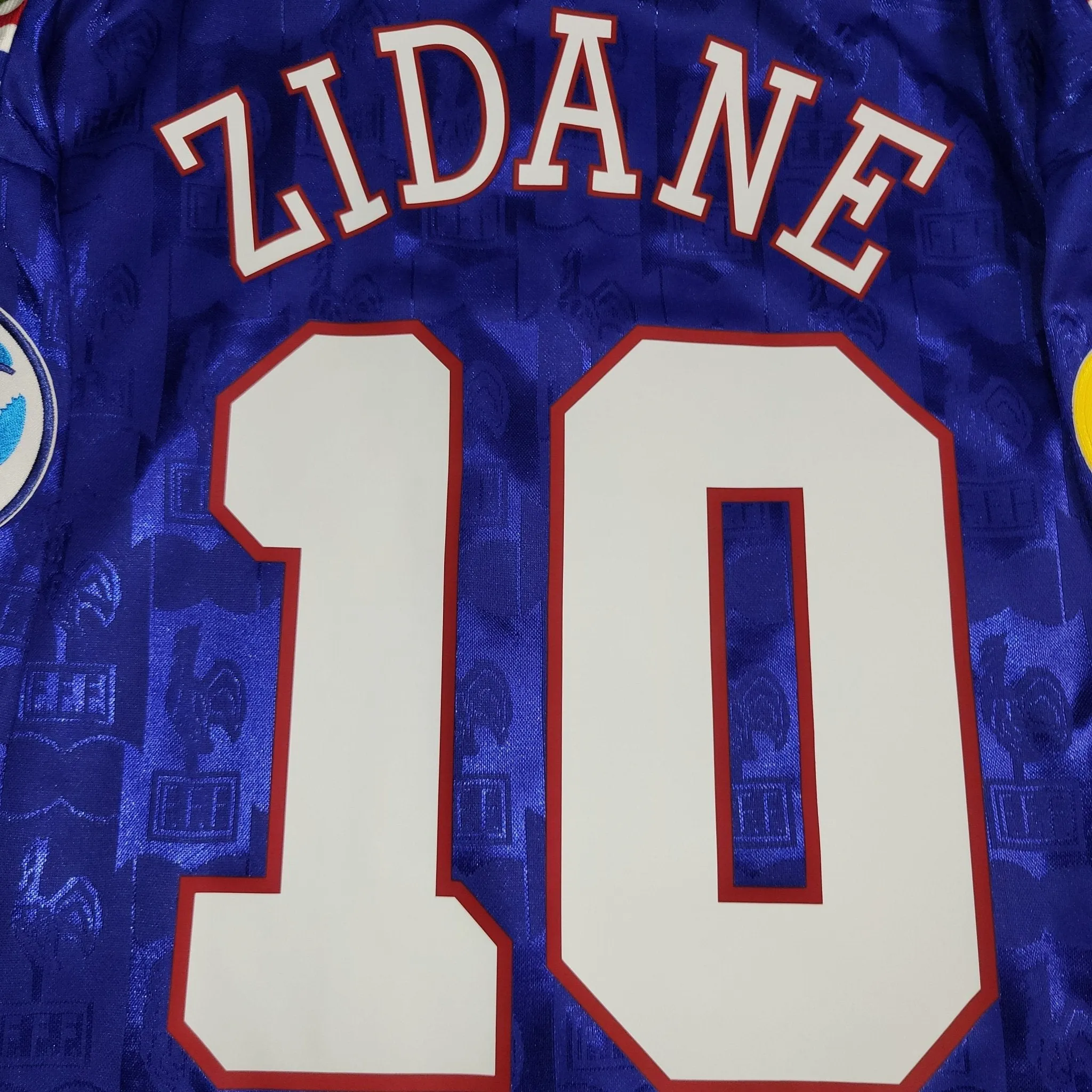 Zidane France Adidas 1996 EURO CUP Soccer Jersey Shirt XL