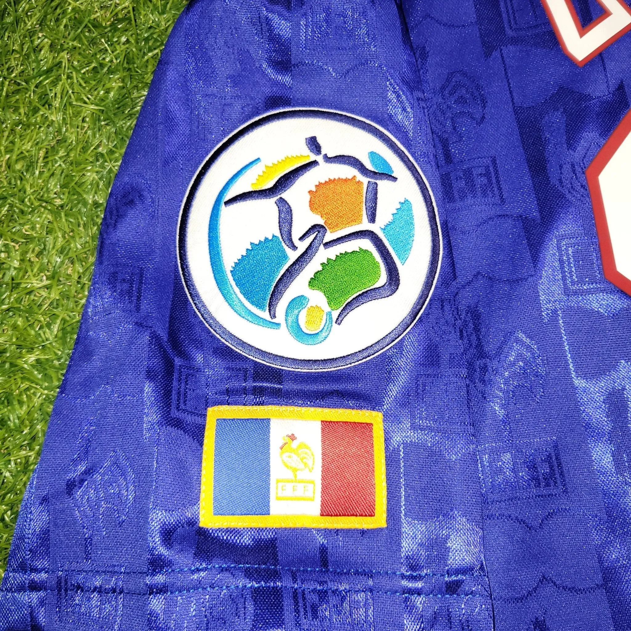 Zidane France Adidas 1996 EURO CUP Soccer Jersey Shirt XL